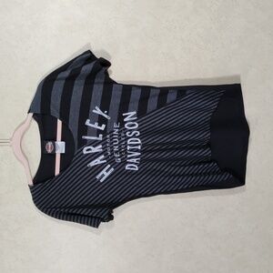 03143 Harley-Davidson black & gray stripe S/S tee M